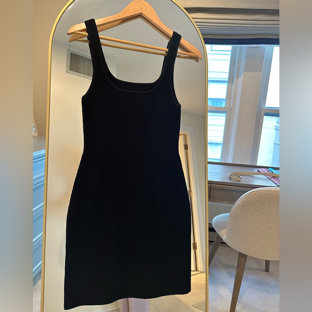 Aritzia Babaton Black Mini Dress, US6, 100% polyamide